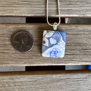 cobra jasper pendant with sterling silver chain